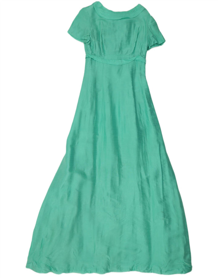 Rochie maxi vintage pentru femei UK 8 Small Green