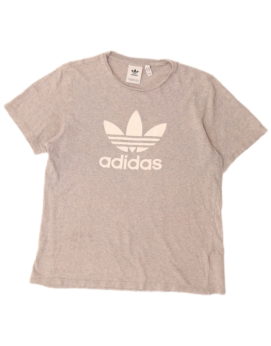 Tricou grafic ADIDAS pentru bărbați Top din bumbac gri mediu