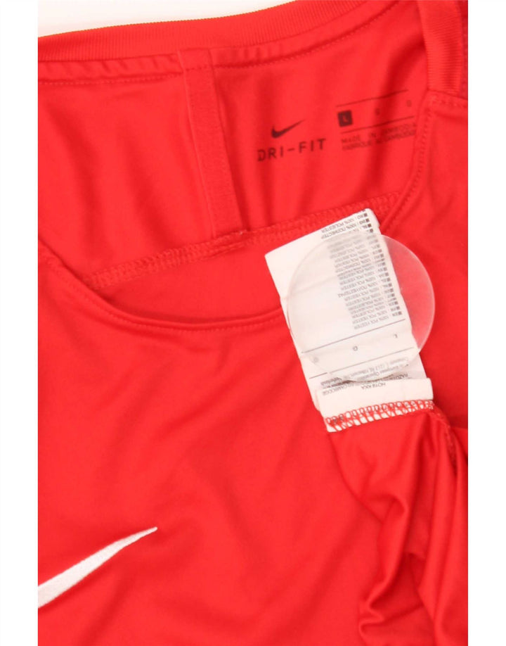 Tricou Nike Dri Fit pentru bărbați Top mare din poliester roșu