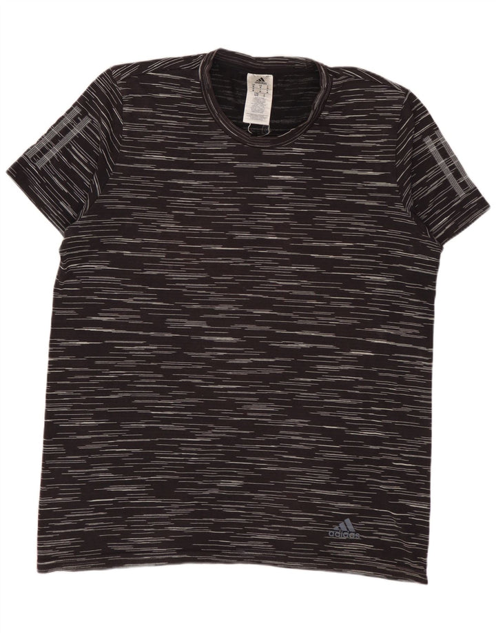 Tricou pentru bărbați ADIDAS Top Medium Black Pinstripe Bumbac