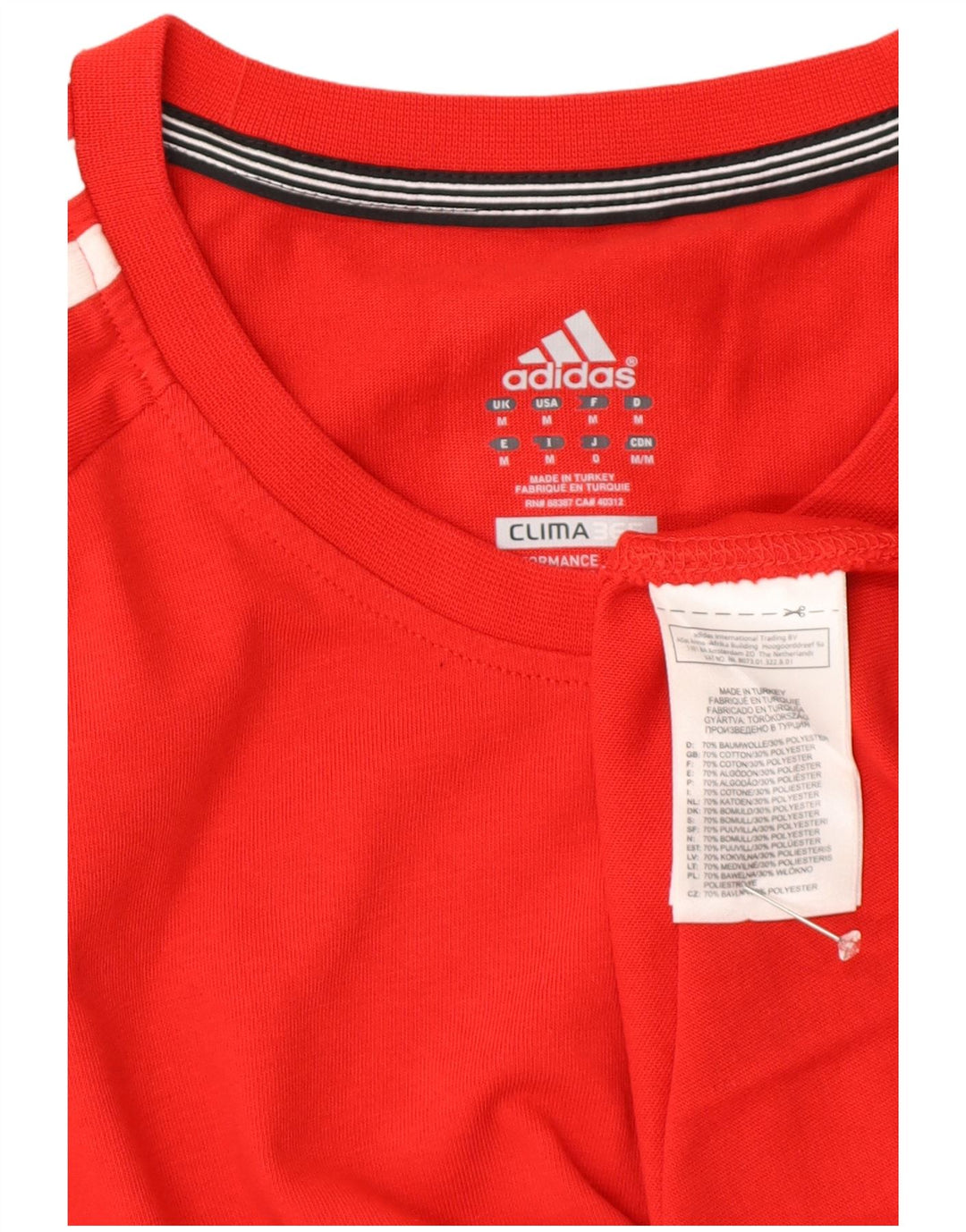 Tricou pentru bărbați Adidas Clima 365 Top Bumbac Roșu Mediu