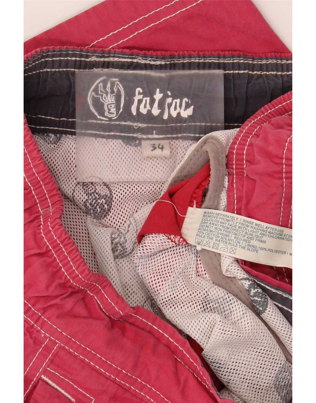 Pantaloni scurți de înot pentru bărbați Fat Face, mare, roșu, bumbac