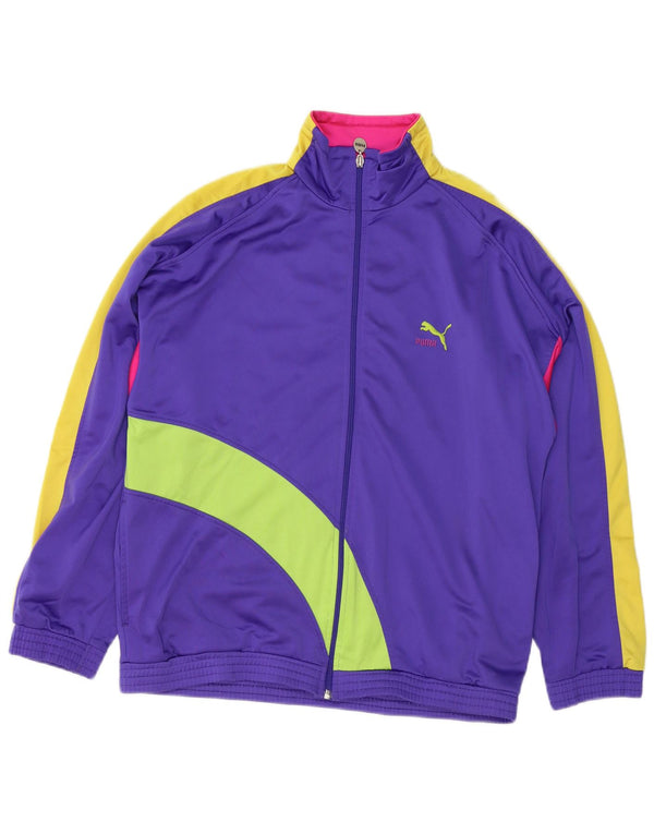 Jachetă de trening Puma pentru bărbați, poliester color bloc, violet mediu