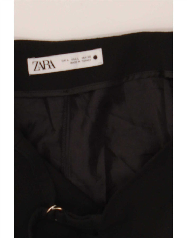 Pantaloni scurți casual pentru femei Zara, mari W30, poliester negru