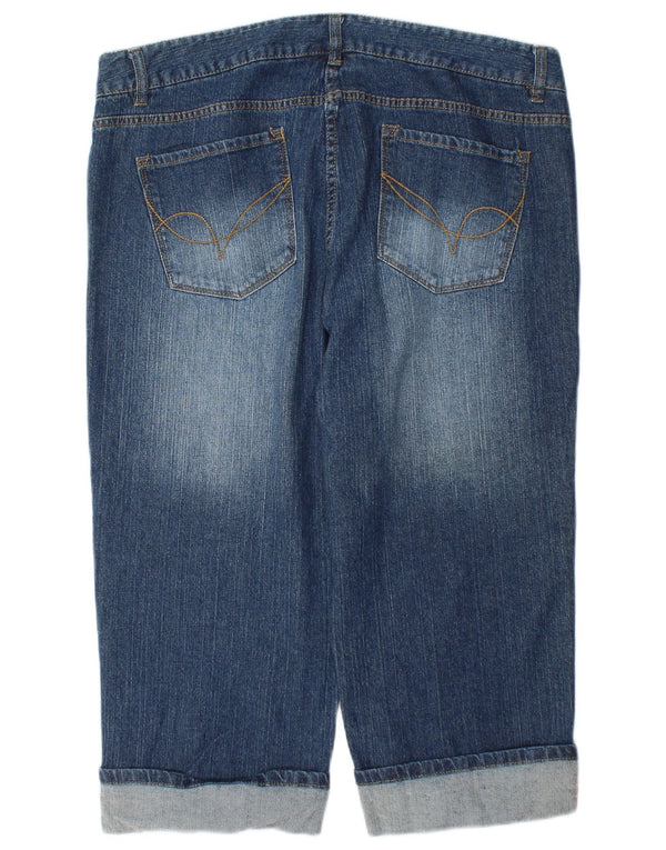 Autograph Blugi Capri pentru femei UK 18 XL W38 L20 Bumbac albastru