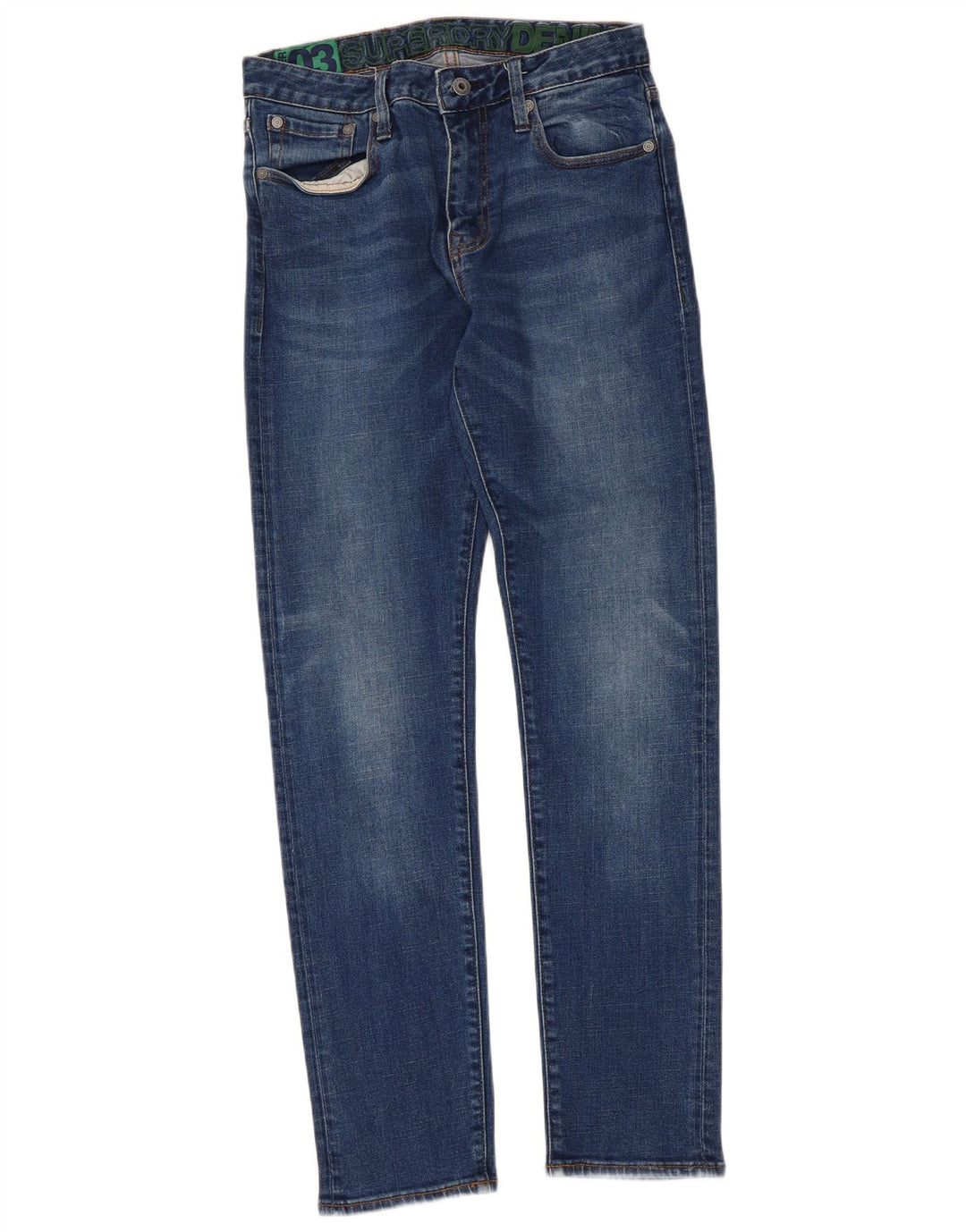 Blugi slim pentru femei Superdry W30 L32 bumbac albastru