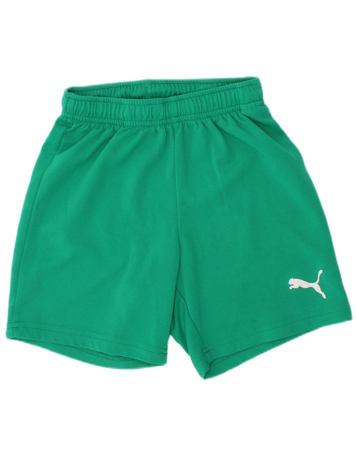 Pantaloni scurti sport Puma băieți 7-8 ani poliester verde