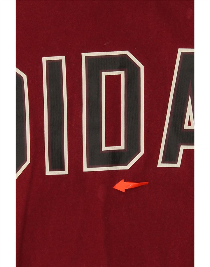 Tricou grafic ADIDAS pentru femei Top UK Small 10 Burgundy Colorblock