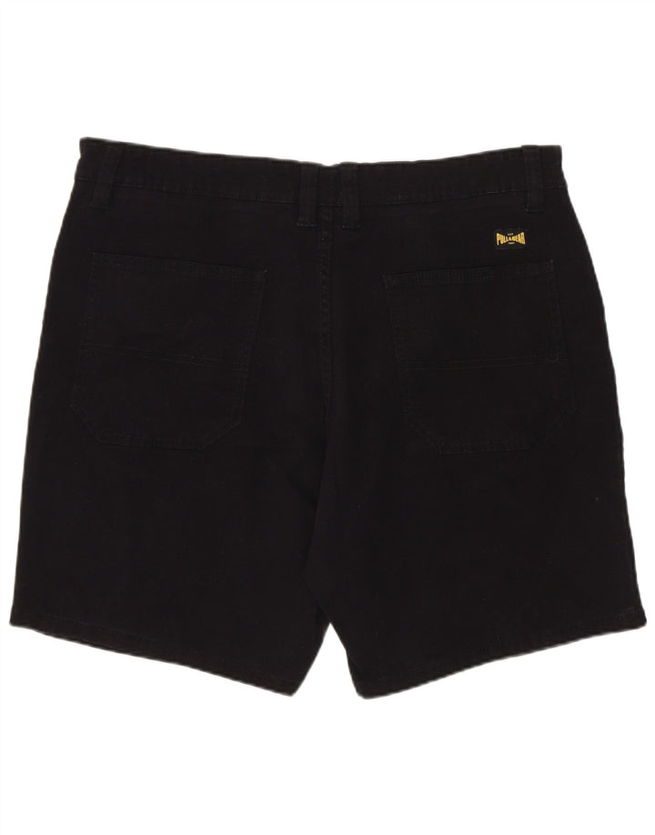 Pull & Bear Pantaloni scurți din denim pentru bărbați EU 44 Large W34 Bumbac negru