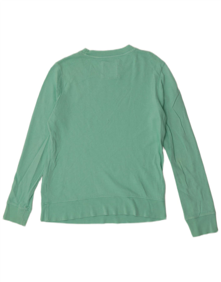 Crew Clothing Top supradimensionat pentru femei cu mânecă lungă UK 8 Bumbac verde mic