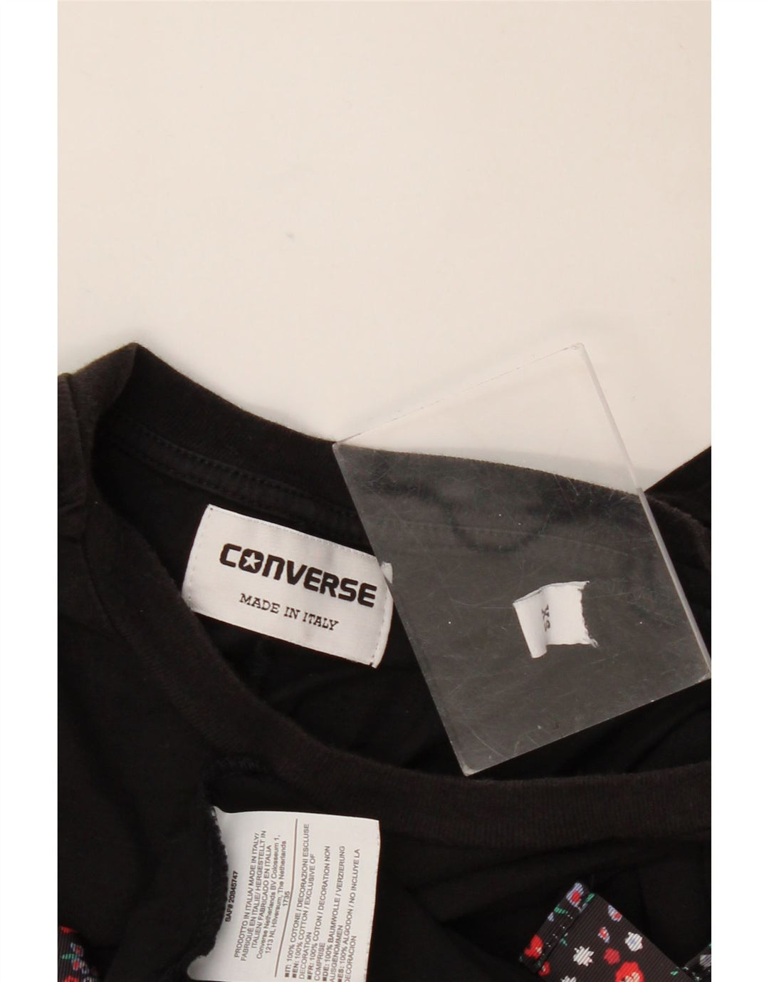 Tricou grafic Converse pentru bărbați Top XS bumbac negru