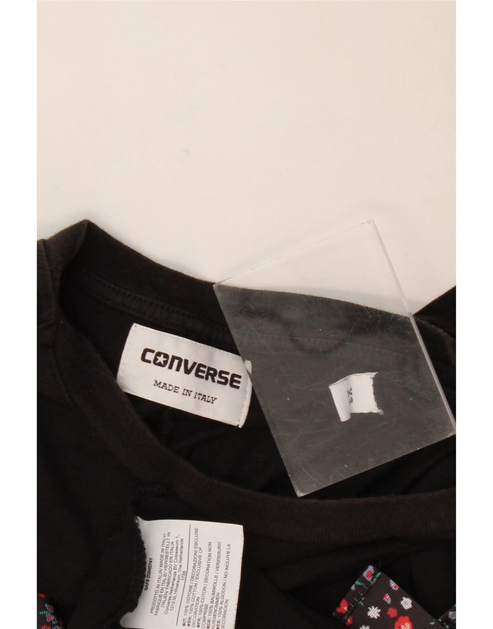 Tricou grafic Converse pentru bărbați Top XS bumbac negru