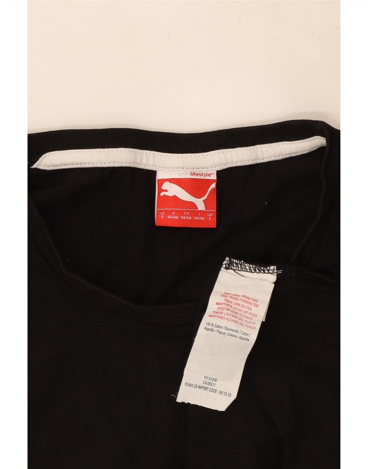 Tricou grafic Puma pentru bărbați Top mic bumbac negru