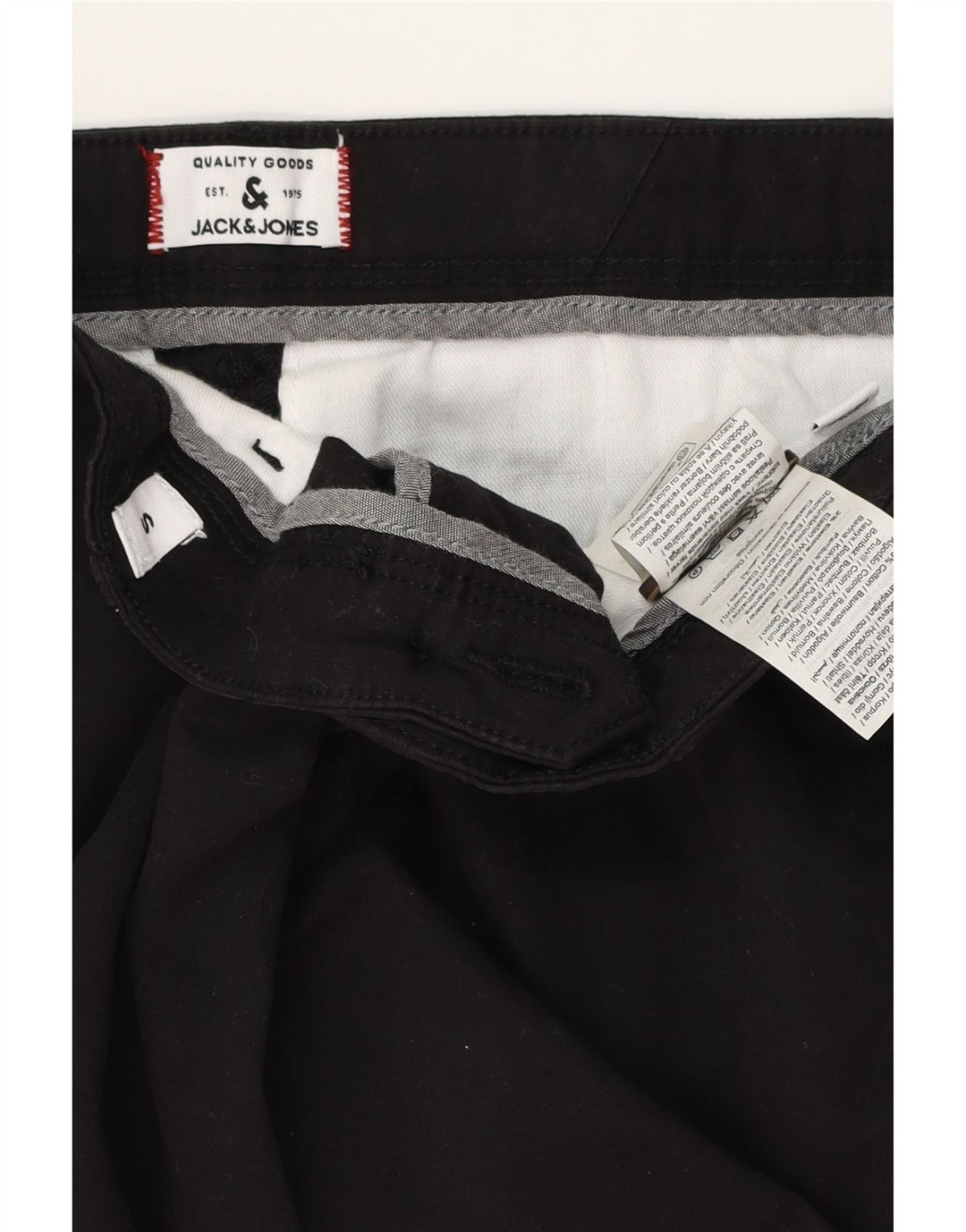 Pantaloni scurti chino Jack & Jones pentru bărbați, mici W29, bumbac negru