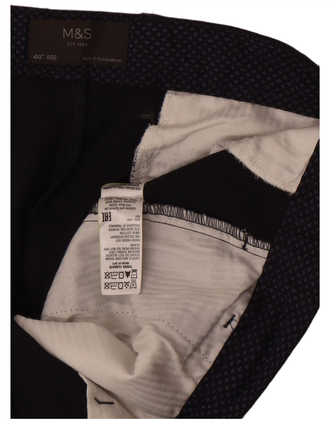 Pantaloni scurți chino pentru bărbați Marks & Spencer W40 XL, bumbac bleumarin