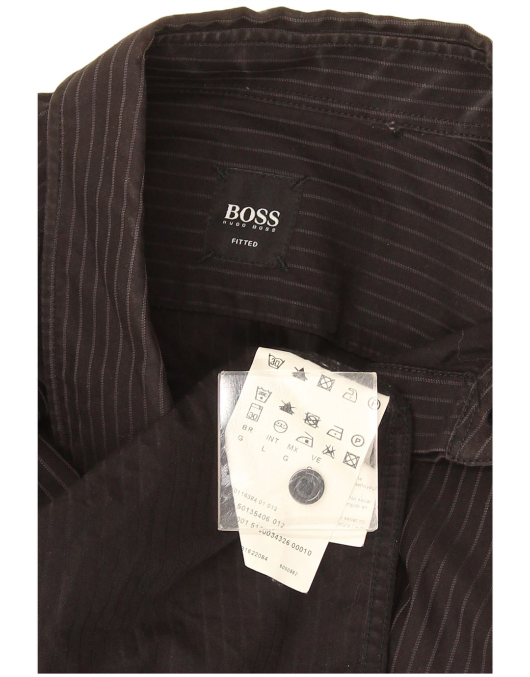 Cămașă pentru bărbați Hugo Boss, mare, cu dungi negre, din bumbac