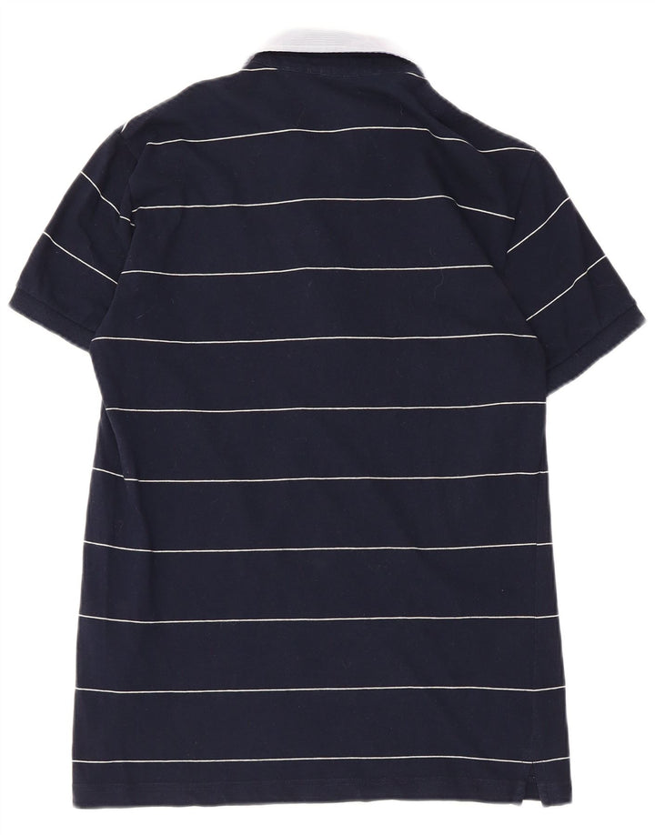 Cămașă polo Fred Perry pentru bărbați, bumbac cu dungi albastru bleumarin mediu