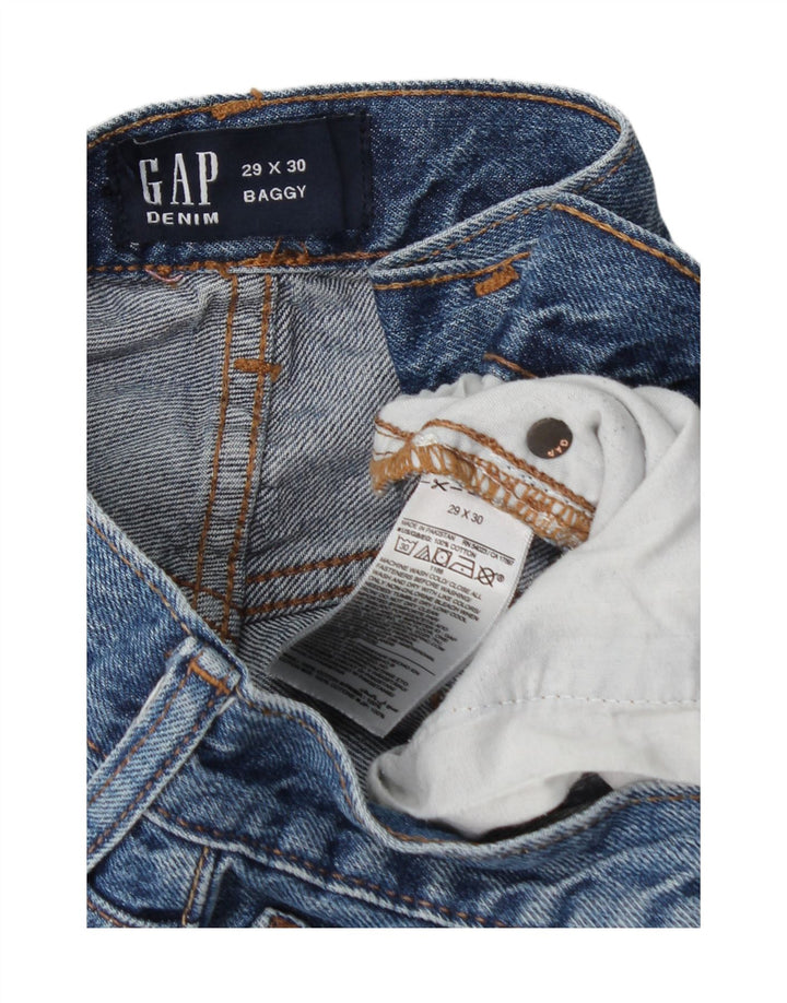 Blugi largi pentru femei Gap W29 L30 bumbac bleumarin