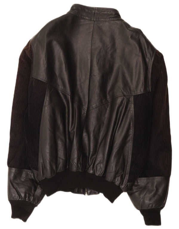 Jachetă din piele vintage pentru bărbați IT 52 XL neagră