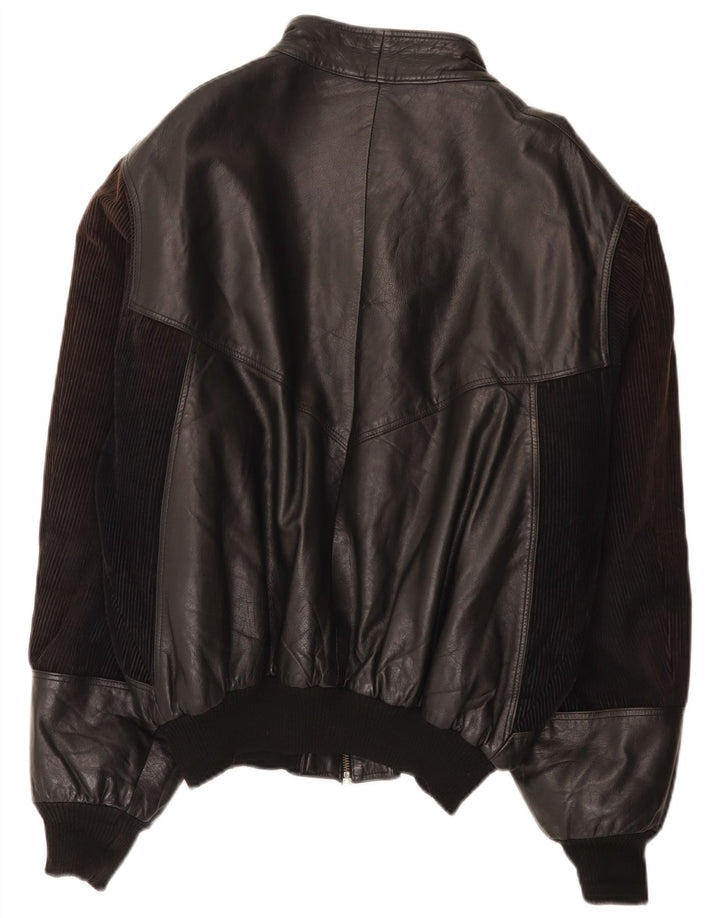 Jachetă din piele vintage pentru bărbați IT 52 XL neagră