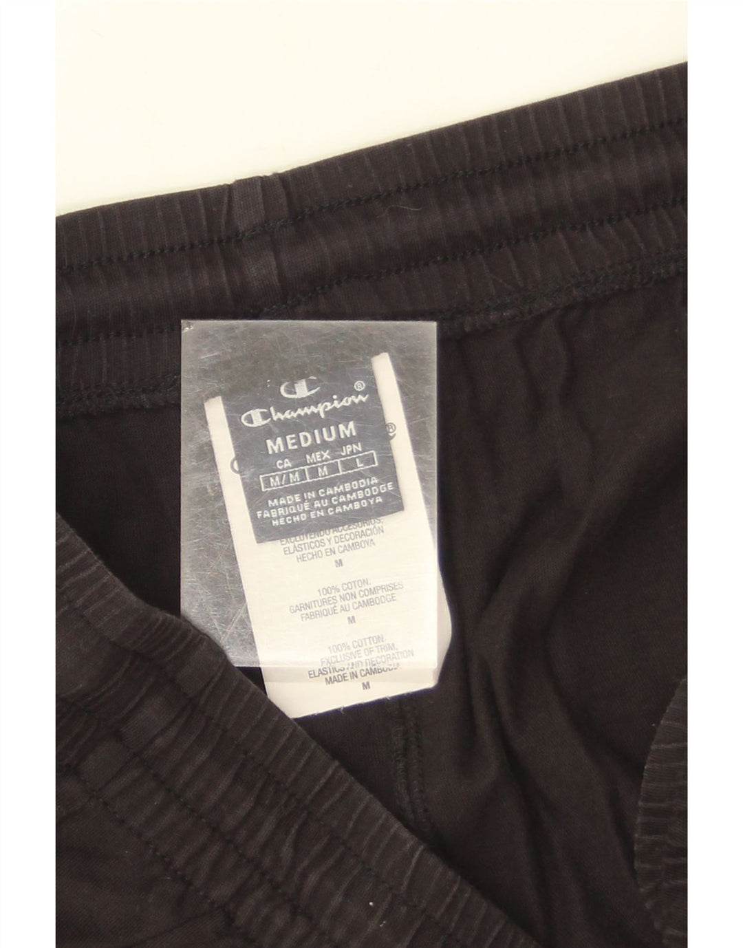 Pantaloni scurți sport Champion pentru bărbați, bumbac mediu negru