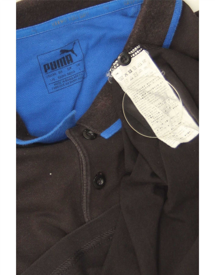 Tricou polo Puma pentru bărbați, bumbac cu dungi negre mari