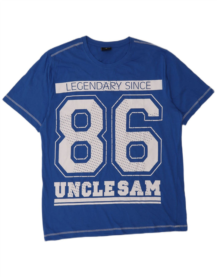 Tricou grafic pentru bărbați Uncle Sam Top XL Bumbac albastru