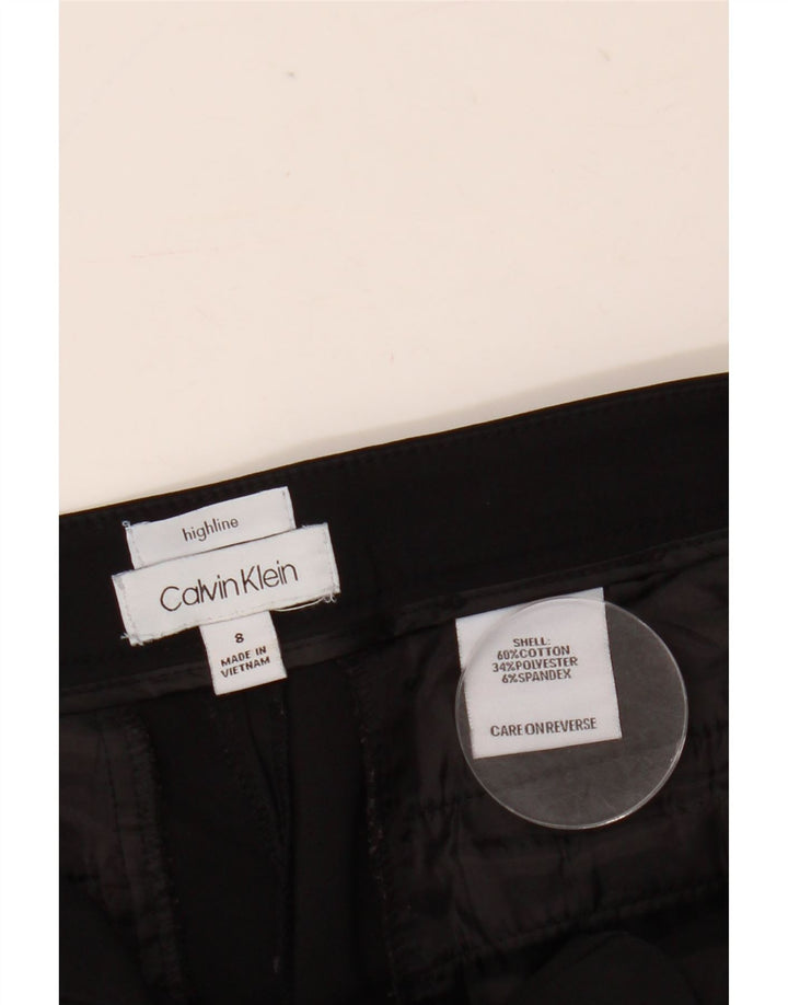 Pantaloni chino slim pentru femei Calvin Klein US 8 Medium W33 L29 bumbac negru