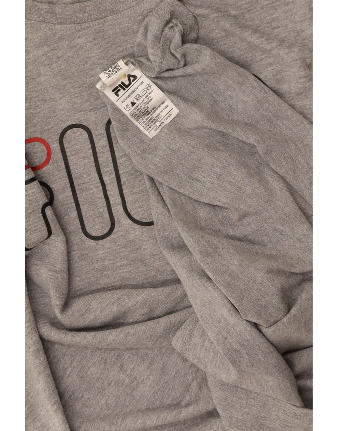 FILA Mens Graphic T-Shirt Top Medium Grey Polyester