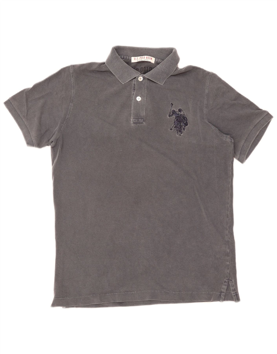 U.S. Polo Assn. Tricou polo pentru bărbați din bumbac gri mediu