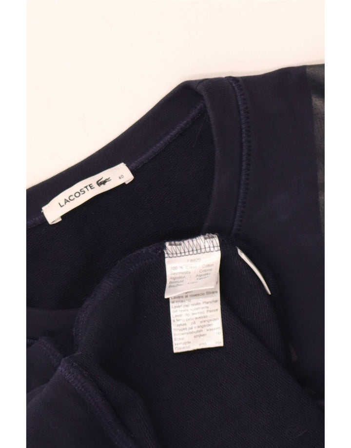 Hanorac grafic pentru femei Lacoste Pulover Mărimea 40 Mediu Bumbac bleumarin
