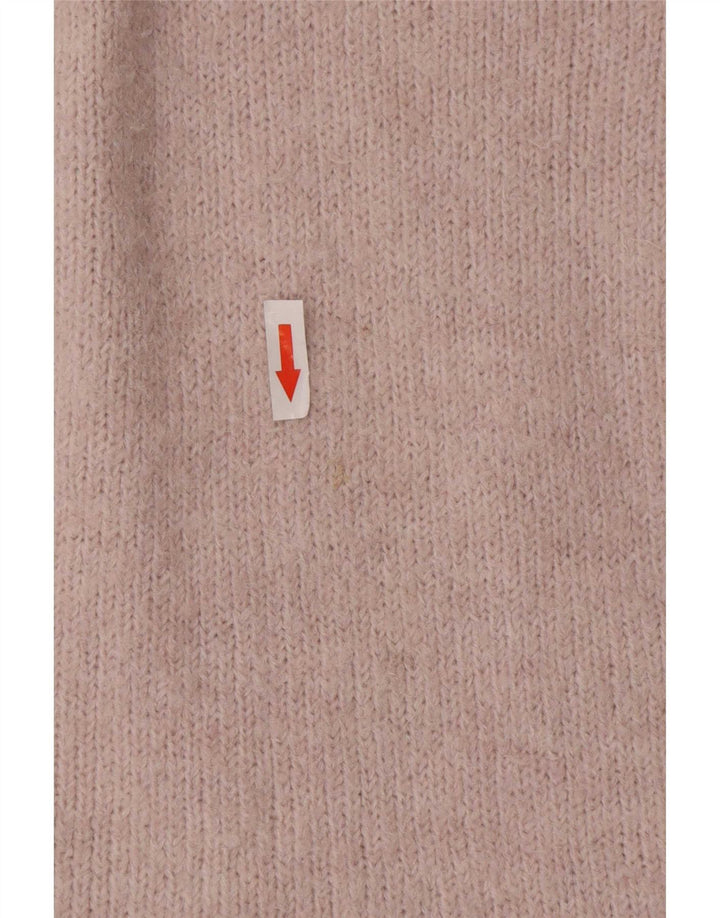 Pulover cardigan supradimensionat pentru femei Zara UK 10 Poliester roz mic