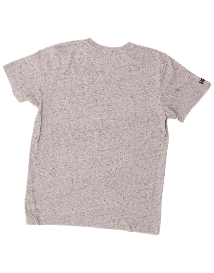 Tricou grafic pentru bărbați SUPERDRY Top din bumbac cu pete gri mediu