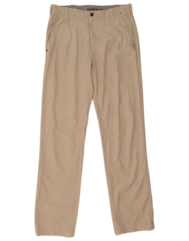 Pantaloni chino drepți pentru bărbați Adidas W30 L32 poliester bej