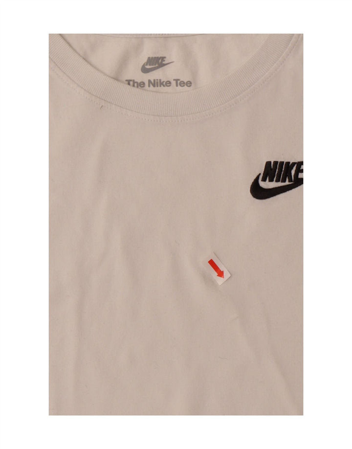 NIKE Womens T-Shirt Top UK 14 Medium White Cotton Vintage Nike and Second-Hand Nike from Messina Hembry 