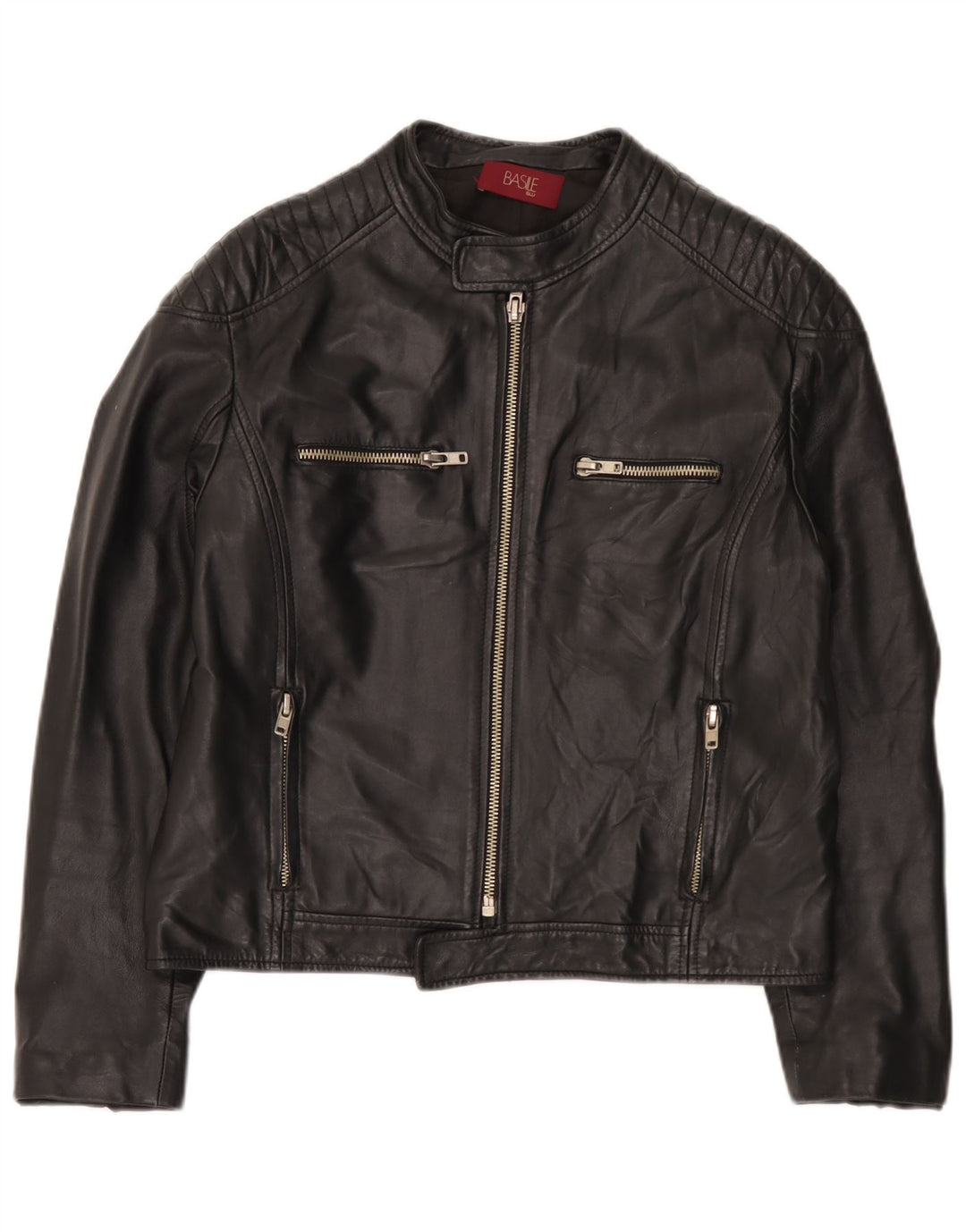 Jachetă de piele pentru bărbați Basile UK 38 Medium Black
