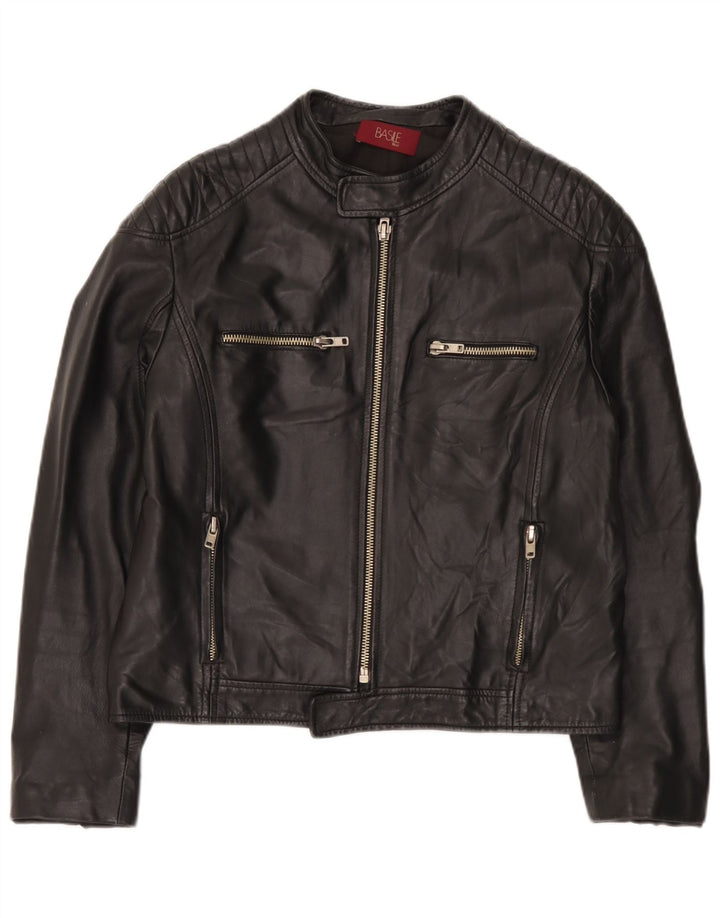 Jachetă de piele pentru bărbați Basile UK 38 Medium Black