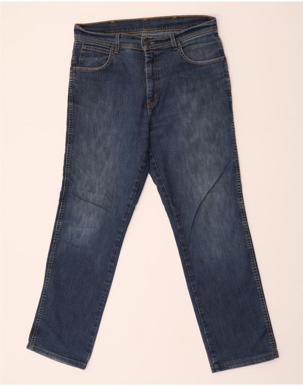 Blugi drepti Wrangler pentru bărbați, cu ajustare normală, W33 L29, bumbac albastru