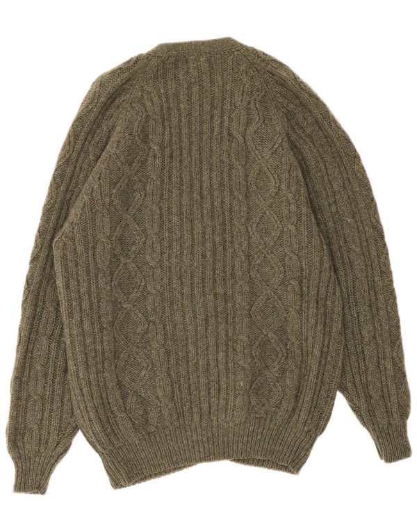 Cardigan Vintage pentru bărbați, XL, verde, lână nouă