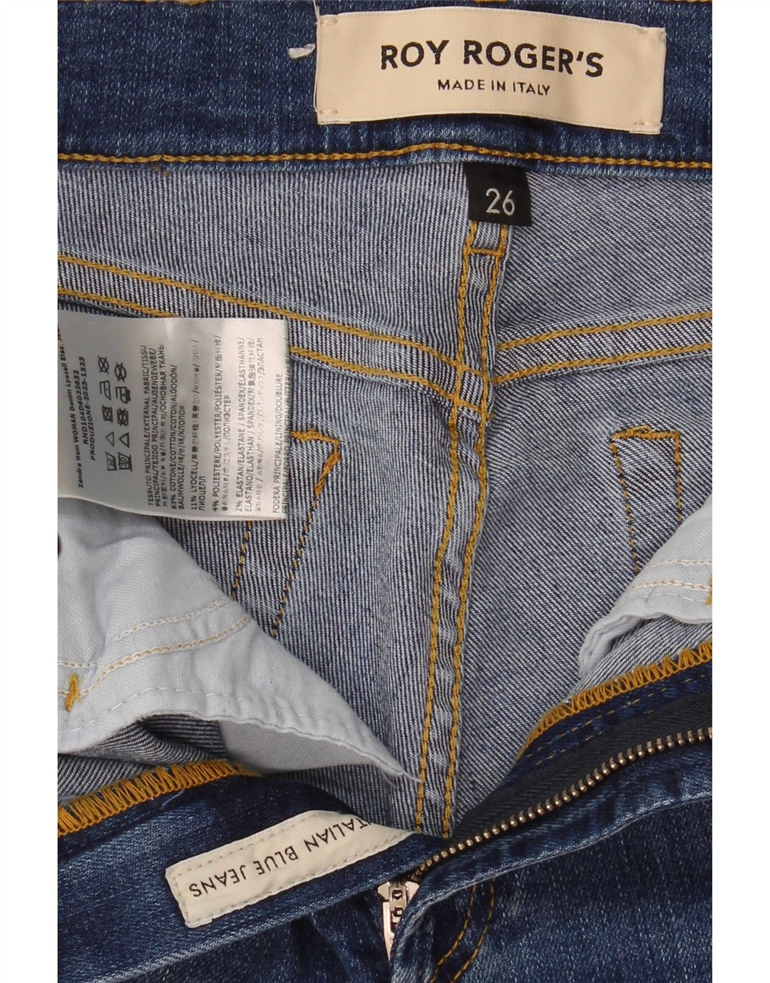 Blugi Bootcut Roy Rogers pentru femei W26 L27 Bumbac albastru