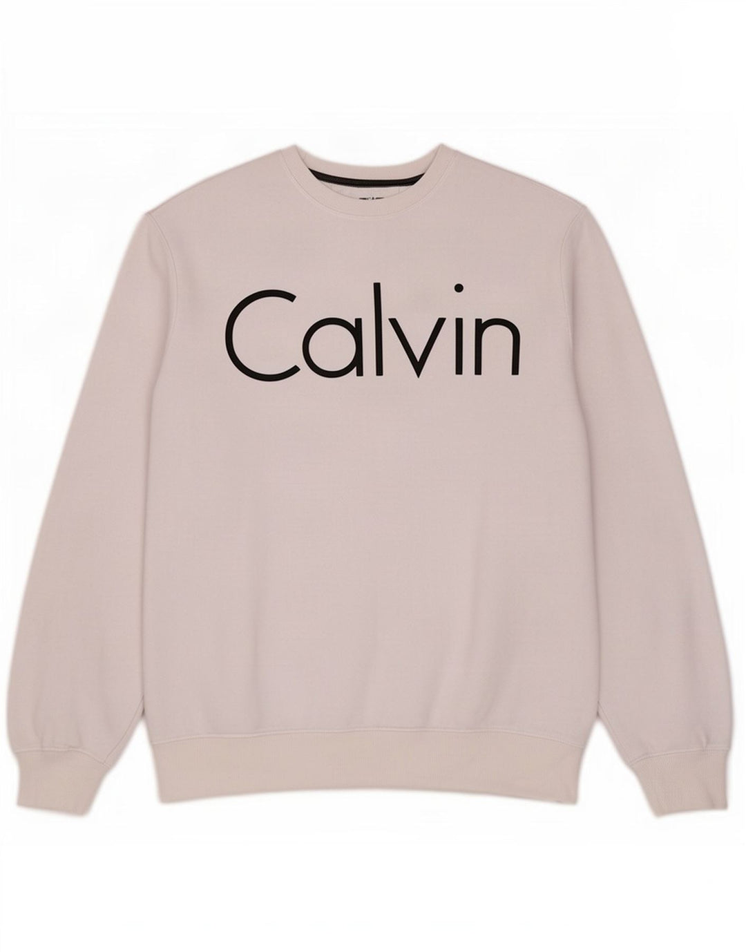 Hanorac grafic Calvin Klein pentru bărbați Pulover mediu din bumbac alb