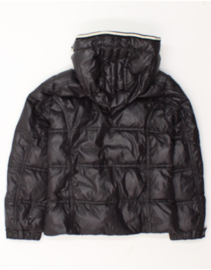 Jachetă căptușită cu glugă Moncler pentru fete 9-10 ani poliamidă bleumarin