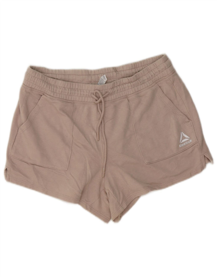 Pantaloni scurti sport Reebok pentru femei UK 14 Medium Beige Bumbac