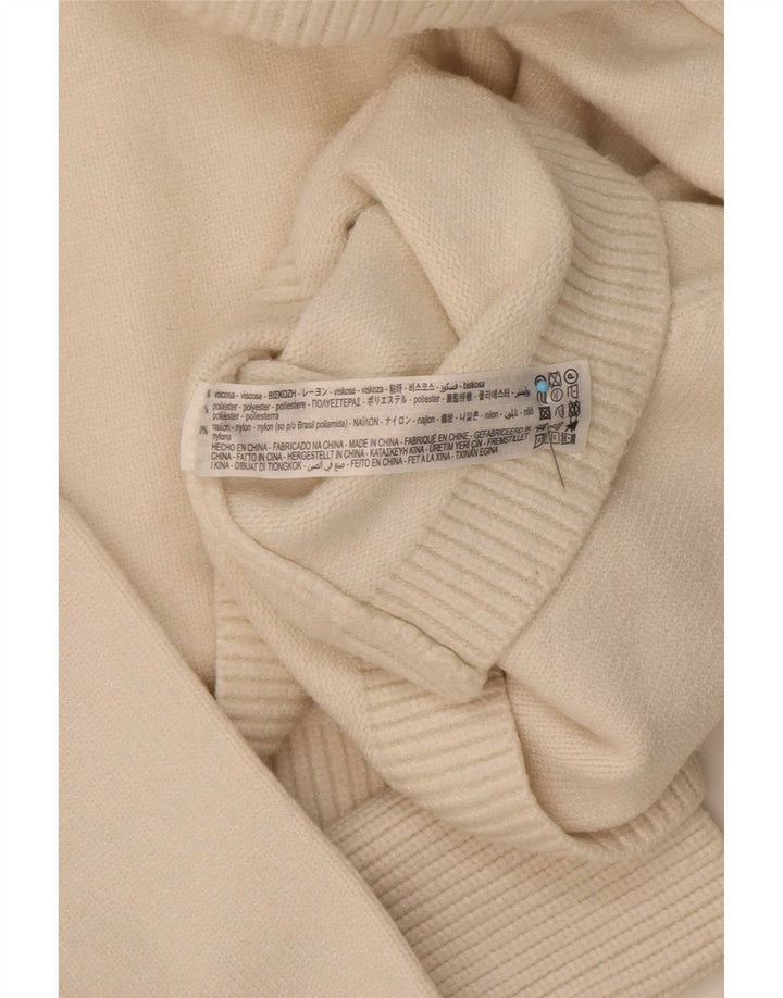 Pulover de damă Zara Crop oversized cu gât rulat, UK 10 Small Off White