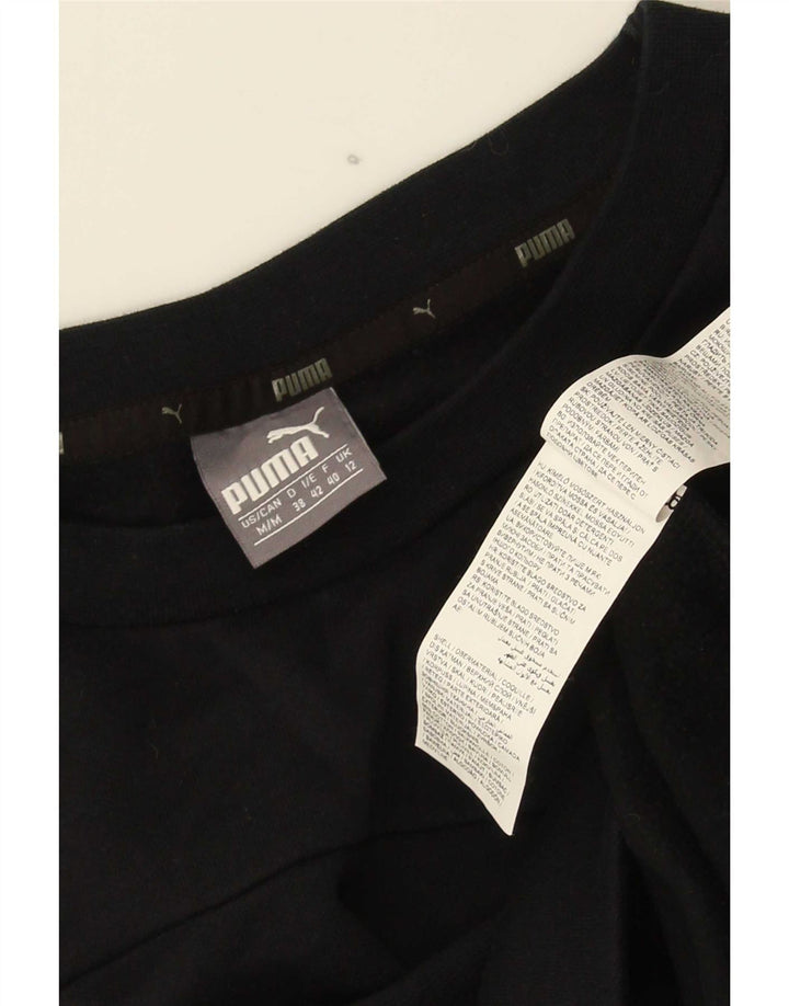 Pulover crop puma pentru femei UK 12 bumbac mediu negru
