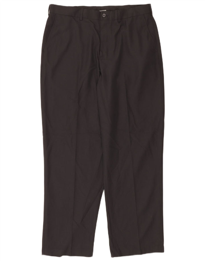 Pantaloni casual drepti Izod pentru bărbați L36 L32 Poliester negru