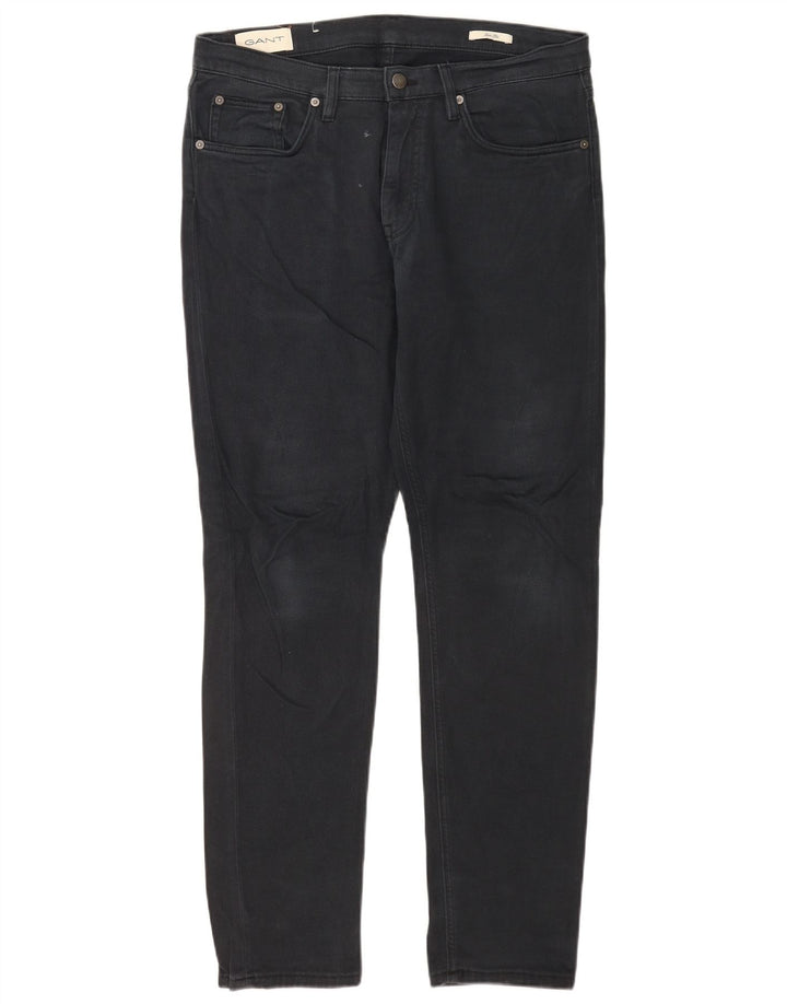 Blugi pentru bărbați Gant Slim W34 L32 Bumbac bleumarin