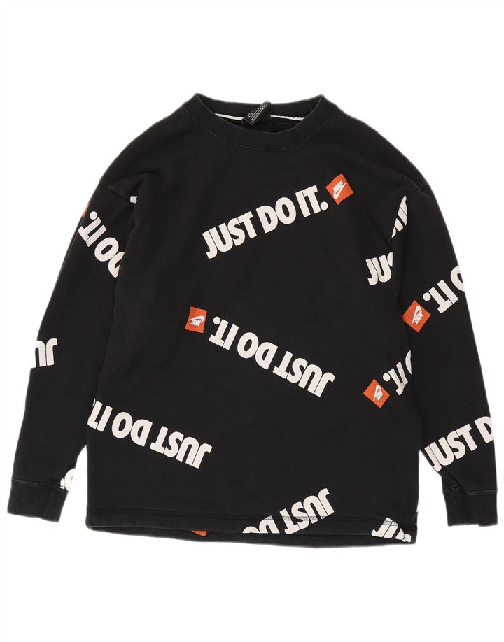 Hanorac grafic pentru bărbați NIKE Pulover mic, negru, bumbac