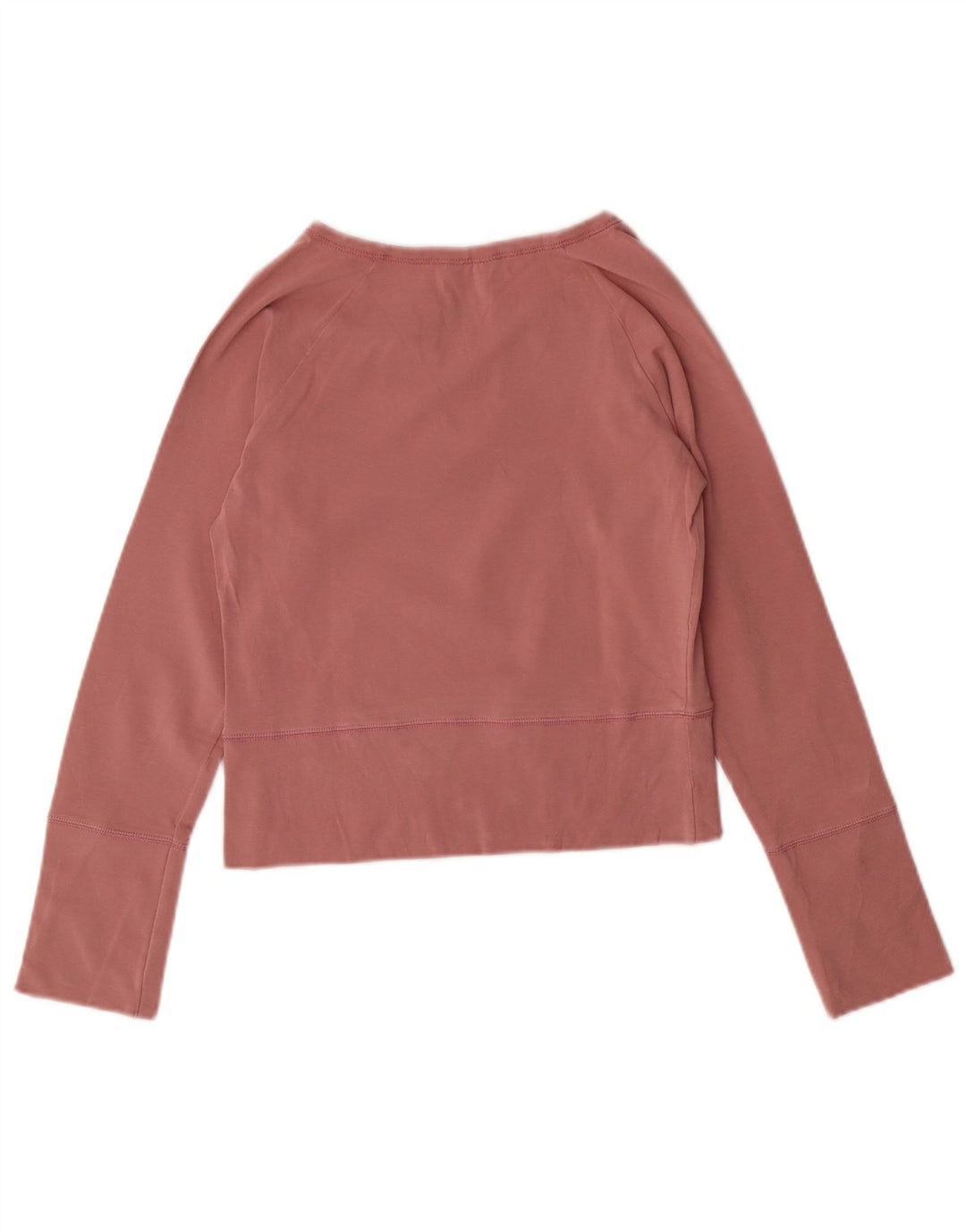 Crop Top pentru femei GUESS cu mânecă lungă UK 12, bumbac roz mediu