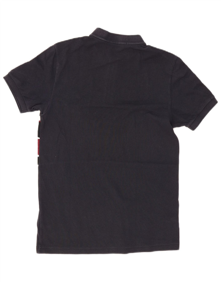 Cămașă polo Fred Perry pentru bărbați, bumbac color block, albastru bleumarin